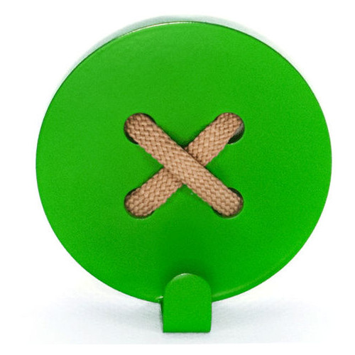 Вішалка настінна Glozis Button Green H-026 8х8 фото №1