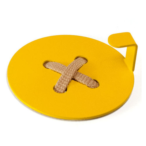 Вішалка настінна Glozis Button Yellow H-023 8х8 фото №2