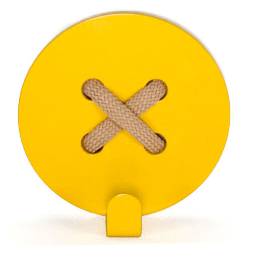 Вішалка настінна Glozis Button Yellow H-023 8х8 фото №1