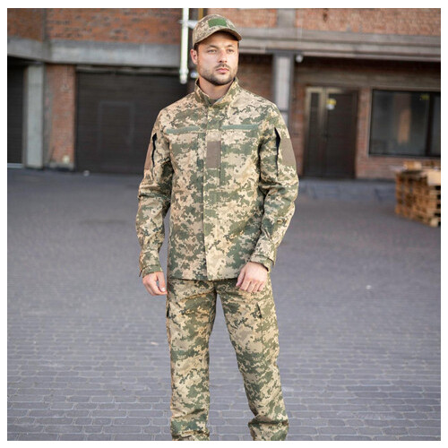 Чоловічий армійський костюм для ЗСУ тактична форма ріп-стоп Україна Піксель 52 розмір 7113 фото №1