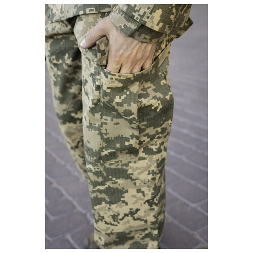 Чоловічий армійський костюм для ЗСУ тактична форма ріп-стоп Україна Піксель 52 розмір 7113 фото №6