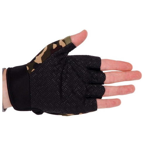 Тактичні рукавички з відкритими пальцями FDSO BC-8789 L Камуфляж (07508035) фото №5