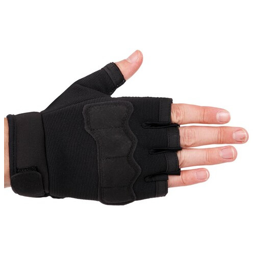 Тактичні рукавички з відкритими пальцями FDSO BC-8789 L Чорний (07508035) фото №4