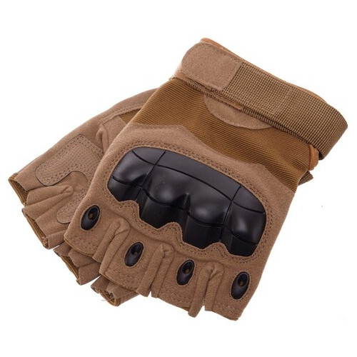 Тактичні рукавички з відкритими пальцями FDSO BC-8805 XL Хакі (07508031) фото №6