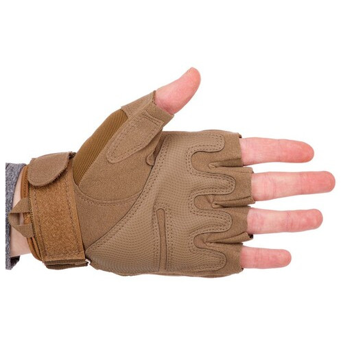 Тактичні рукавички з відкритими пальцями FDSO BC-8805 XL Хакі (07508031) фото №5