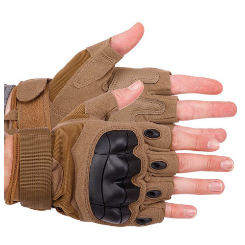 Тактичні рукавички з відкритими пальцями FDSO BC-8805 XL Хакі (07508031) фото №1