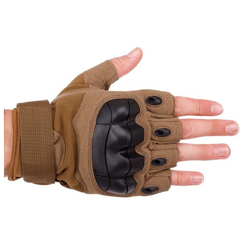Тактичні рукавички з відкритими пальцями FDSO BC-8805 XL Хакі (07508031) фото №4