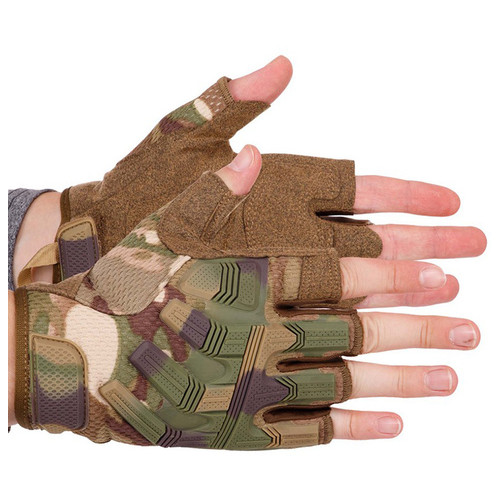 Тактичні рукавички з відкритими пальцями FDSO BC-8808 XL Комуфляж Multicam (07508032) фото №1