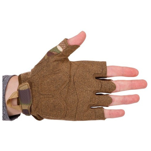 Тактичні рукавички з відкритими пальцями FDSO BC-8808 XL Комуфляж Multicam (07508032) фото №5