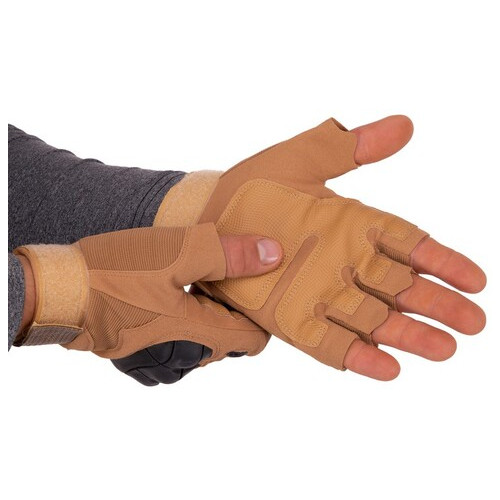 Тактичні рукавички з відкритими пальцями FDSO BC-8788 M Хакі (07508044) фото №5