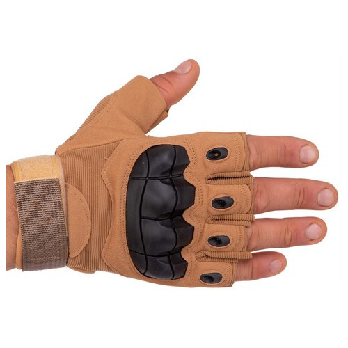 Тактичні рукавички з відкритими пальцями FDSO BC-8788 M Хакі (07508044) фото №3