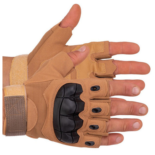Тактичні рукавички з відкритими пальцями FDSO BC-8788 M Хакі (07508044) фото №1