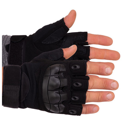Тактичні рукавички з відкритими пальцями FDSO BC-8788 XL Чорний (07508044) фото №1