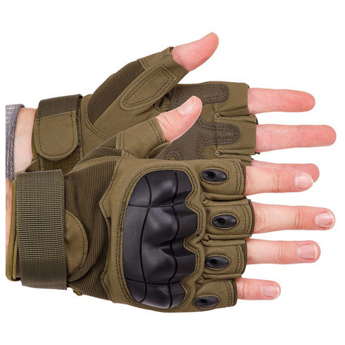 Тактичні рукавички з відкритими пальцями FDSO BC-8805 XL Оливковий (07508031) фото №1