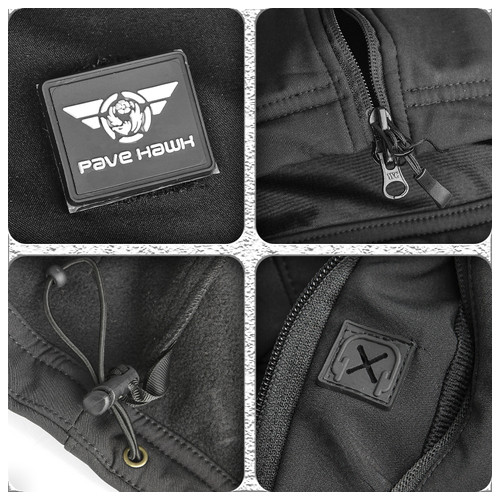 Тактична куртка Pave Hawk PLY-6 Black L чоловіча холодостійка водонепроникна з капюшоном taktical фото №5