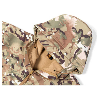 Тактична куртка Pave Hawk PLY-6 Camouflage CP 4XL чоловіча військова з каптуром та кишенями ззаду фото №6