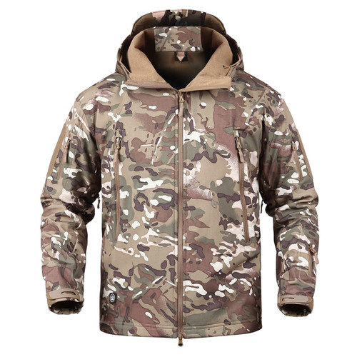 Тактична куртка Pave Hawk PLY-6 Camouflage CP M камуфляжна водонепроникна з кишенями та затяжками фото №1