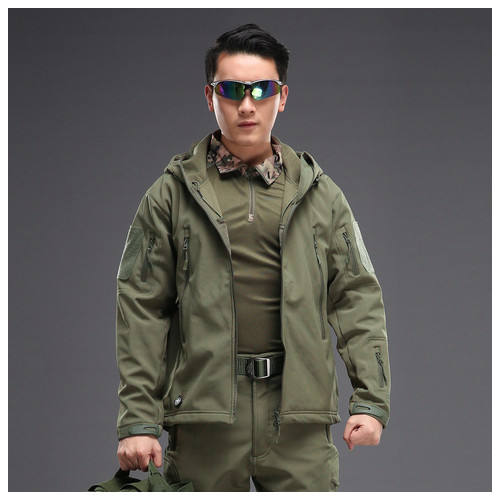 Тактична куртка Pave Hawk PLY-6 Green S армійська чоловіча однотонна водостійка осінь-зима фото №4