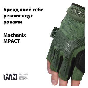 Рукавички тактичні короткі M-PACT Mechanix UAD Олива XL фото №2