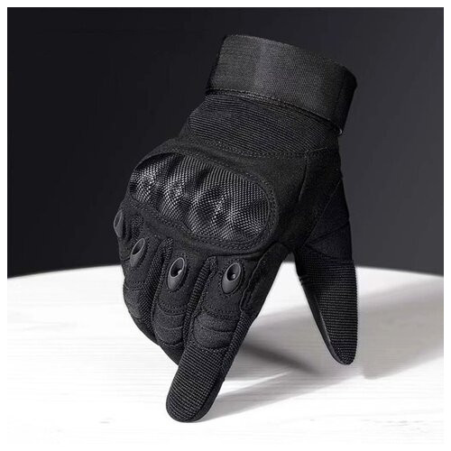Перчатки тактические Primo Carbon полнопалые, сенсорные, размер L - Black фото №5