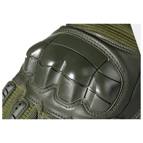 Перчатки тактические Primo Profi полнопалые, сенсорные, размер L - Army Green фото №5