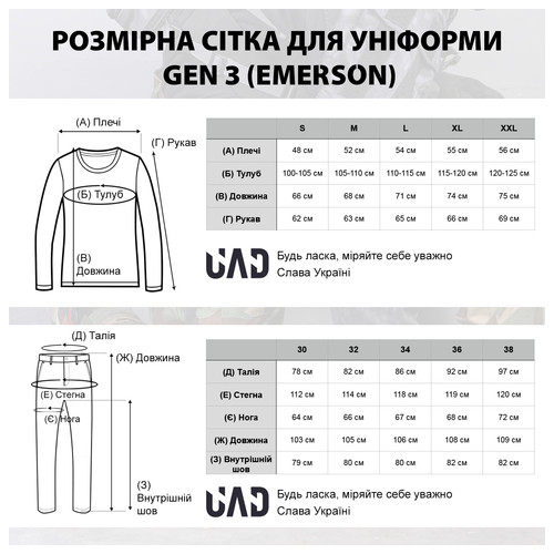 Тактичні бойові штани Emerson Gen3 Мультикамуфляж 32 фото №4