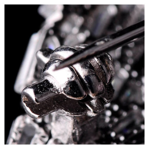 Серебряная заколка S-Oniks с фианитом (12.3 г) (16078-12,3) фото №3