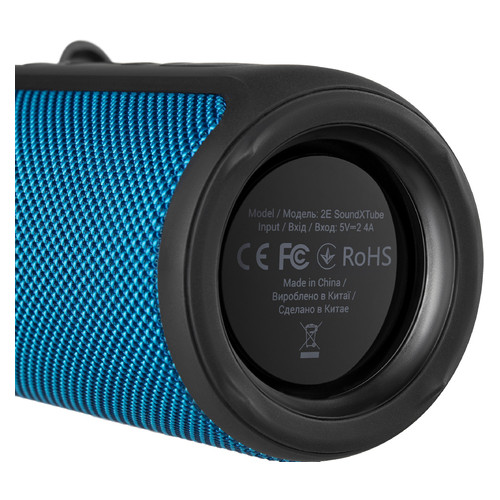 Акустична система 2E SoundXTube TWS MP3 Wireless Waterproof Blue (2E-BSSXTWBL) фото №2