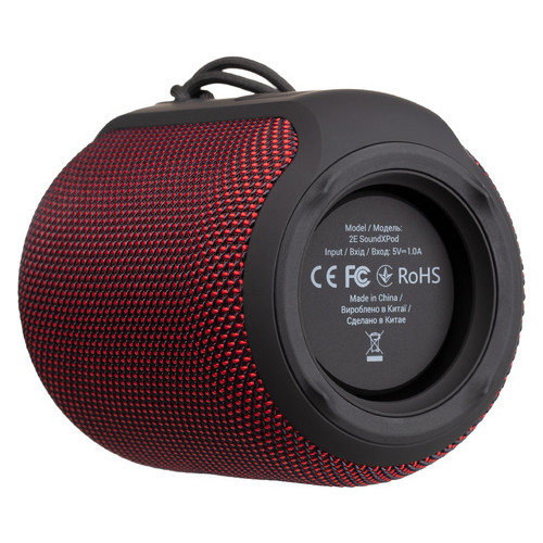 Акустична система 2E SoundXPod TWS MP3 Wireless Waterproof Red (2E-BSSXPWRD) фото №6