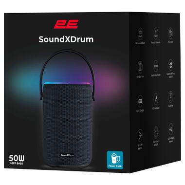 Акустична система 2E SoundXDrum TWS MP3 Wireless Waterproof Black (2E-BSSXDWBK) фото №8