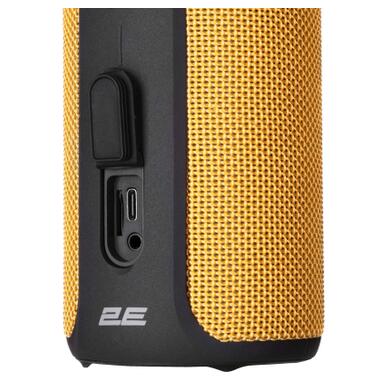 Акустична система 2E SoundXTube TWS MP3 Wireless Waterproof yellow (2E-BSSXTWYW) фото №6