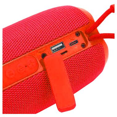 Bluetooth-колонка TG653 с RGB підсвітком , speakerphone, радіо, red (9959) фото №4