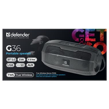 Акустична система Defender G36 5W FM/microSD/USB Black (65036) фото №7