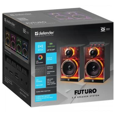 Акустическая система Defender Futuro LED Bluetooth Black (65087) фото №8