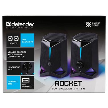 Акустическая система Defender Rocket 6Вт USB Black (65094) фото №7
