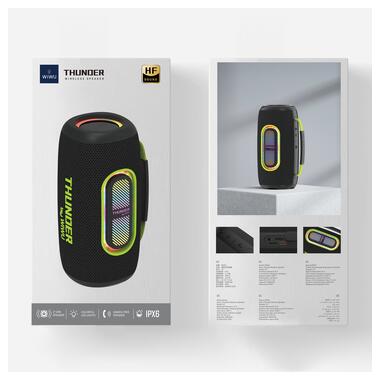 Портативная колонка WIWU 40W Thunder Wireless Speaker H7 Black (6976975615805) фото №2
