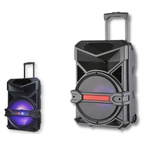 Акумуляторна акустична система XPRO UF-1716 колонка валіза 80Вт USB, SD, FM радіо, Bluetooth, мікрофон, ДУ чорна (UF-1716) фото №1