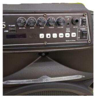 Акумуляторна акустична система XPRO ZXX-8887 колонка валіза 80Вт USB, SD, FM радіо, Bluetooth, мікрофон, ДУ чорна (ZXX-8887) фото №4