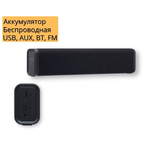 Портативна колонка XPRO RB-M33 10Вт USB, AUX, FM, Bluetooth чорна (ЦУ-00024662) фото №2