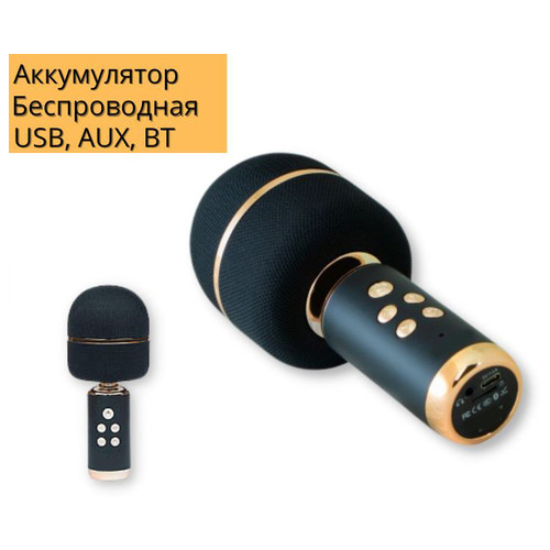 Портативна колонка караоке-мікрофон XPRO D36 10Вт USB, AUX, Bluetooth чорна (ЦУ-00035213-mms) фото №2