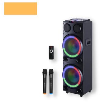 Акумуляторна акустична система XPRO HS-TD1020 колонка валіза 300Вт USB, SD, FM радіо, Bluetooth, 2 радіомікрофони, ДУ (MER-15697) фото №1