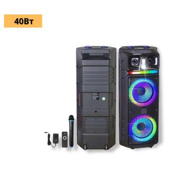 Портативна колонка валіза XPRO M2102 40Вт, USB, SD, FM радіо, Bluetooth, 1 мікрофон, ДК (41195-M2102) фото №2