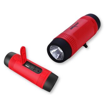 Колонка портативна XPRO S1 5Вт с фонариком USB, AUX, FM, Bluetooth синя/червона/чорна(SPSS1) фото №1