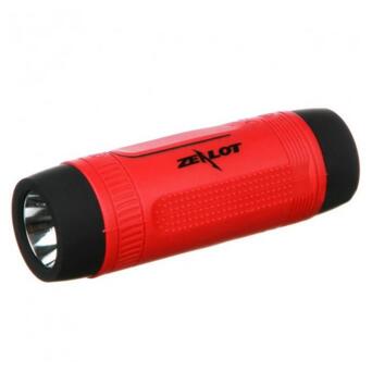 Колонка портативна XPRO S1 5Вт с фонариком USB, AUX, FM, Bluetooth синя/червона/чорна(SPSS1) фото №4