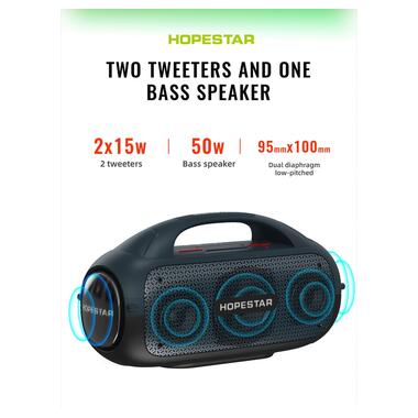 Колонка Bluetooth XPRO 80 Вт Hopestar A50 41750-A50_3453 с микрофоном и ручкой фото №3