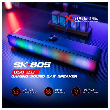 Акустика для ПК Xtrike Me Wired Speaker SK-605 чорна фото №6