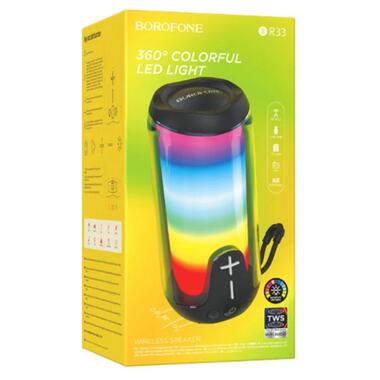 Bluetooth Колонка Borofone BR33 Pulse color sports Black фото №2