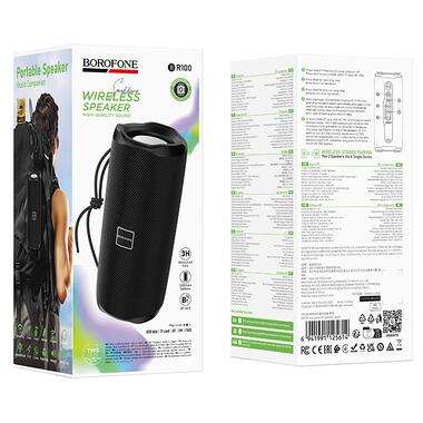 Портативная колонка BOROFONE BR100 Joy sports BT speaker Black (6941991125614) фото №2