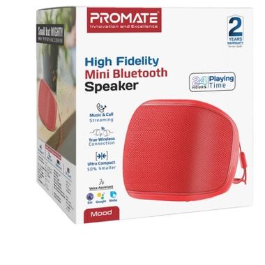 Акустическая система Promate Mood 5W Red (mood.red) фото №8