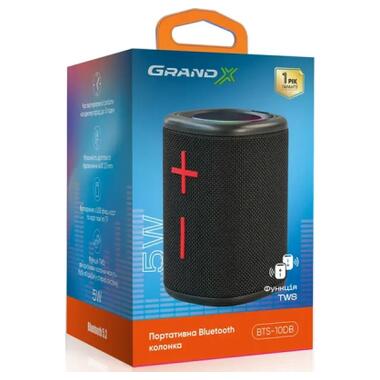 Акустическая система Grand-X Bluetooth Black (BTS-10DB) фото №3